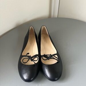 Cole Haan Women's Black Bow Leather Ballet Flats | Size 6.5